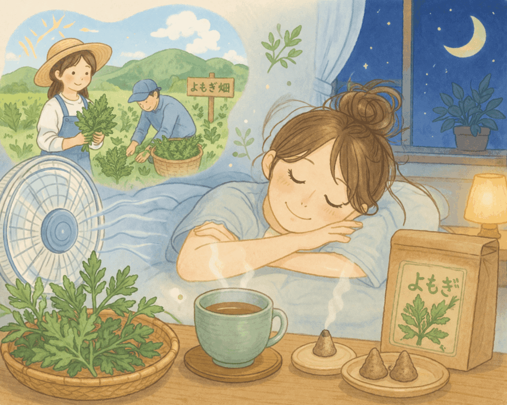 寝苦しい夜に東洋医学のお灸とよもぎ